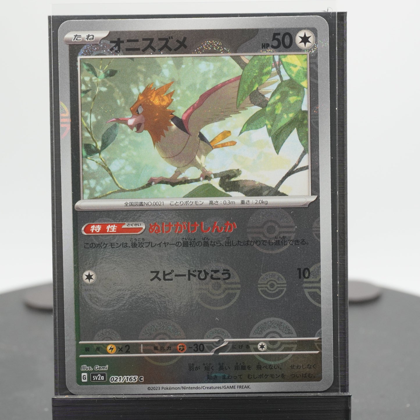 Front of card