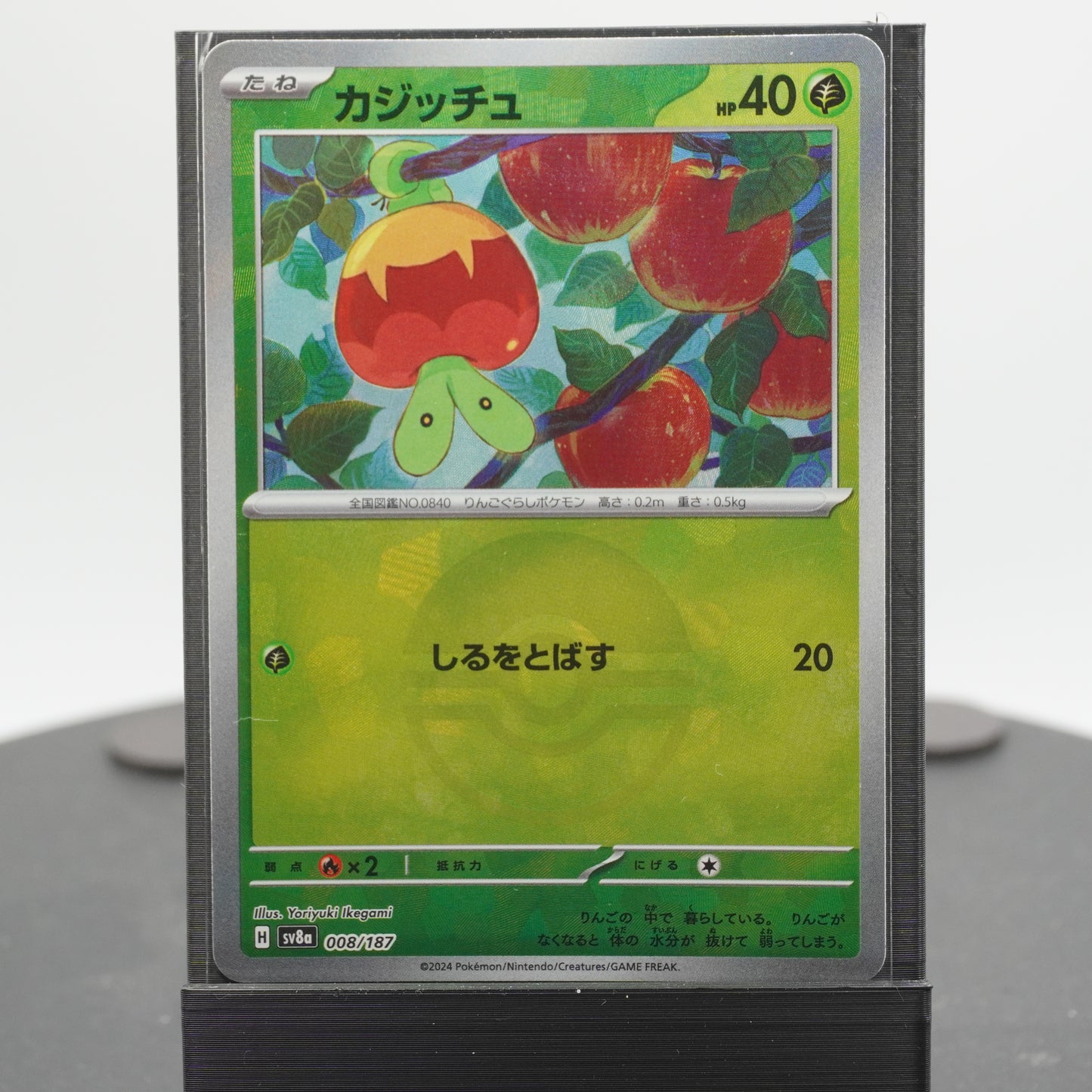 Applin Reverse Holo Rare 008/187 SV8a Terestal Festival ex Pokemon Card TCG Japanese