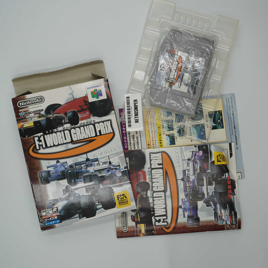 Complete In Box (CIB) F-1 World Grand Prix (421-2146) Nintendo 64 - 1998 Japan