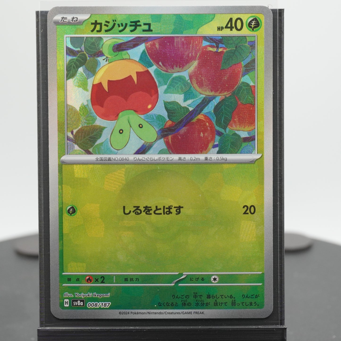 Applin Reverse Holo Rare 008/187 SV8a Terestal Festival ex Pokemon Card TCG Japanese