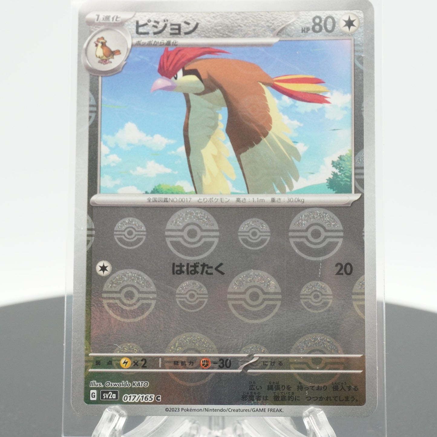 Pidgeotto Reverse Holo C 017/165 SV2a 151 Pokemon Card Japanese