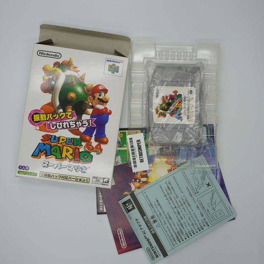 Complete In Box (CIB) Super Mario 64 Rumble Pak (421-2134) Nintendo 64 - 1997 Japan